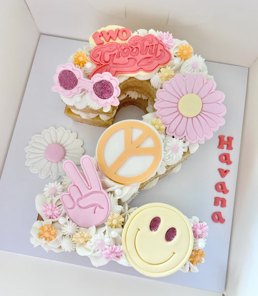 Groovy Single Number Cake