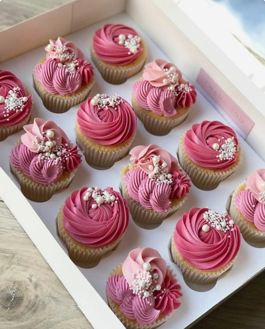 Rose + Pink Cupcakes